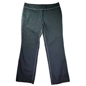 Adidas Golf Pants Womens Size 12 Black Stretch‎ Roll-Tab Leg Climacool